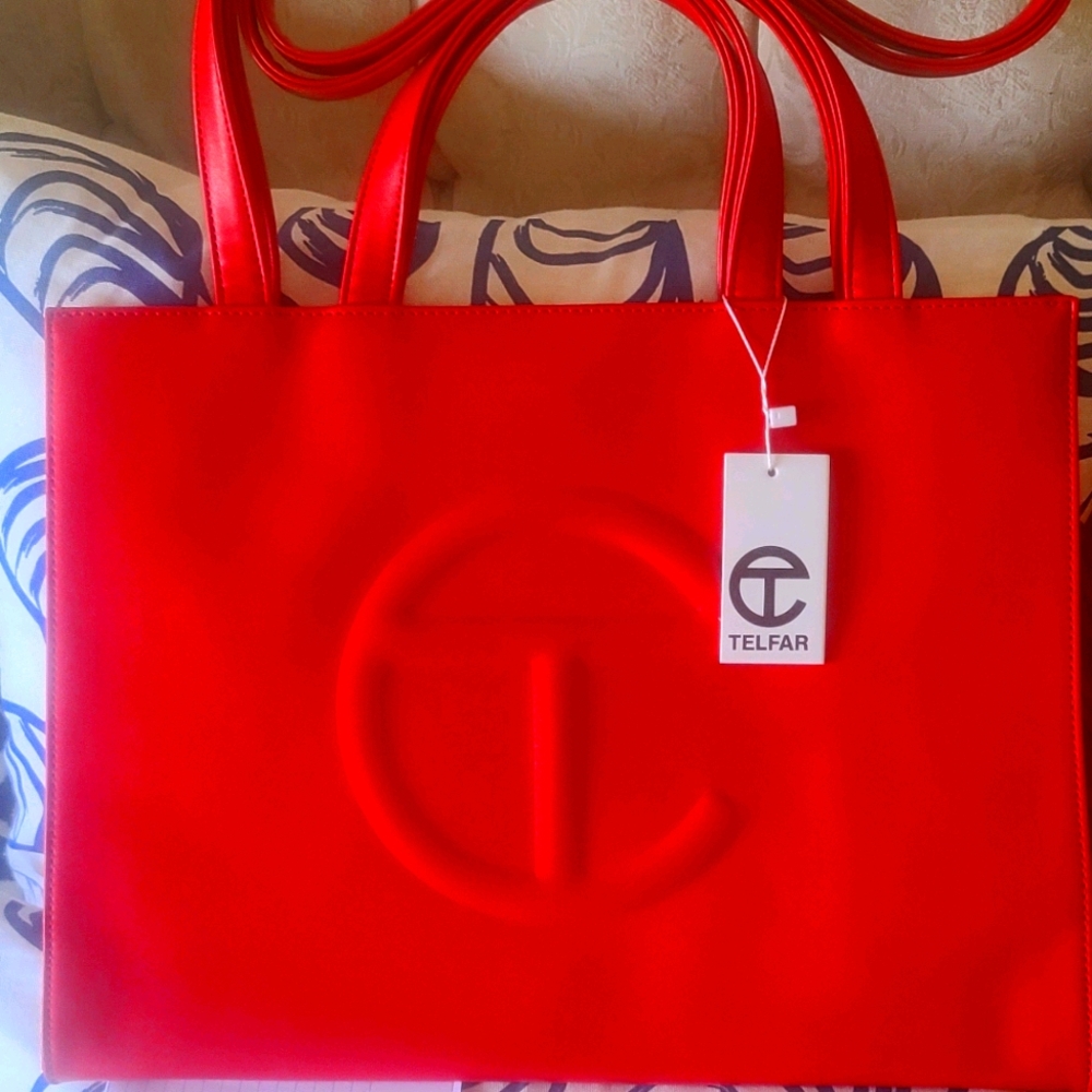 Medium Red Telfar shopping bag